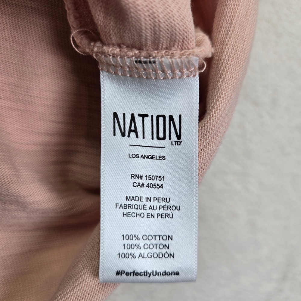 NATION LTD Womens Valentina Tank Pink Cotton‎ Ruffle Large Feminine Romantic - Picture 6 of 8